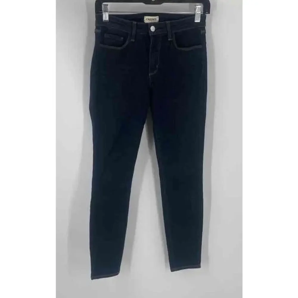 L'AGENCE Margot High Rise Skinny Jeans Midnight Dark Wash Denim Size 25 NWOT